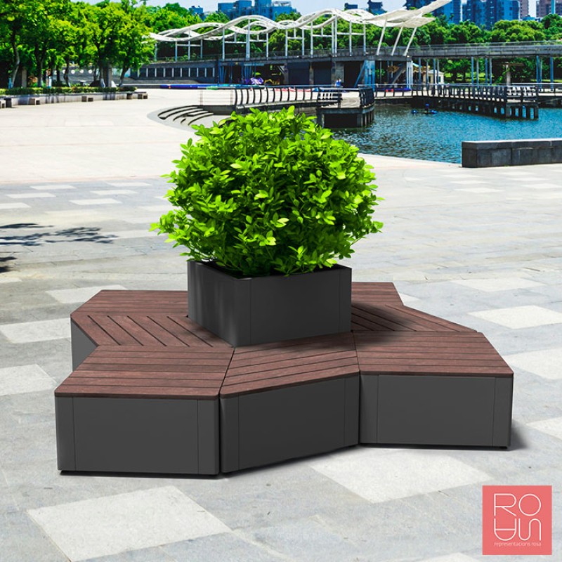 Banc Osaka (Conjunt de banc i jardinera)